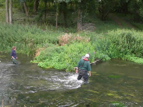 English Riverkeepers work on an English Chalkstream from Macrophytes in Streams and Rivers at www.riverscientist.com